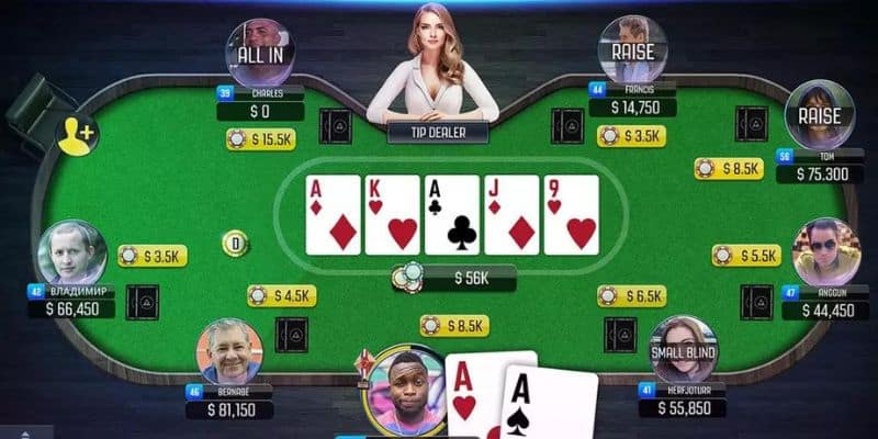 Game bài Poker được ưa chuộng nhất tại cổng game